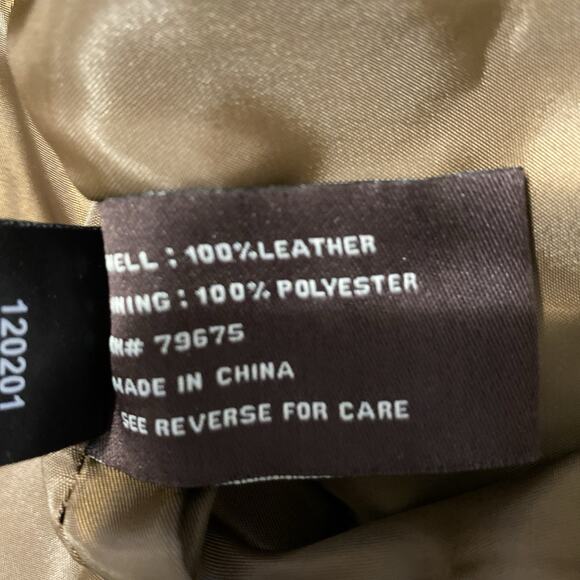 Anne Klein Women's M Butter Soft Leather Jacket Brown Lined Pockets - Picture 6 of 6